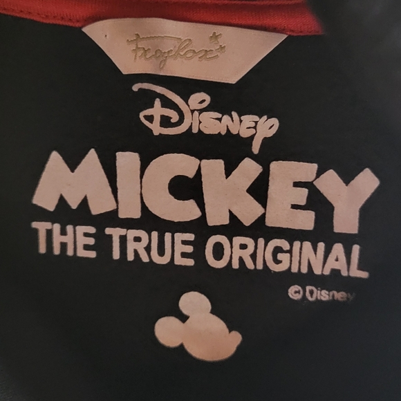 Frogbox Disney Large Angry Mickey tunic length hoodied sweater black white cord - Picture 5 of 6